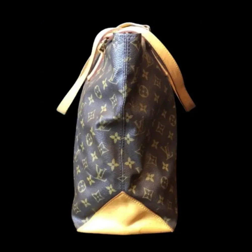 LOUIS VUITTON CABAS MEZZO Monogram Top Zip Laptop Work Travel Shoulder Bag